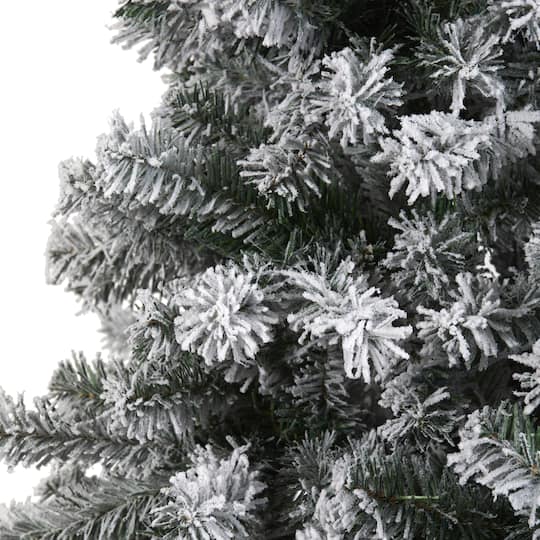 6ft. Unlit Flocked Rock Springs Spruce Artificial Christmas Tree